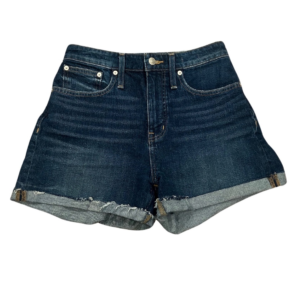 Madewell Curvy High Rise Denim Shorts | Medium Dark Blue | Size 26